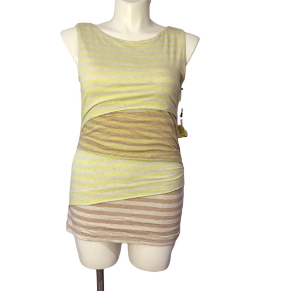 Calvin Klein striped sleeveless Tank Performance Quick Dry XL Contrasting colors